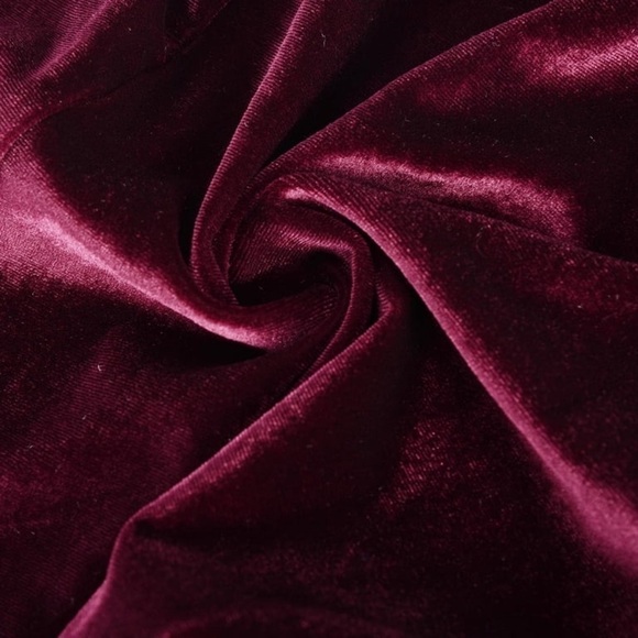 NWT. Futurino Large Burgundy Velvet Open Front Jacket. - Picture 9 of 15